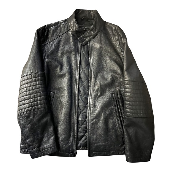 Perry Ellis mens leather jacket - Picture 4 of 5